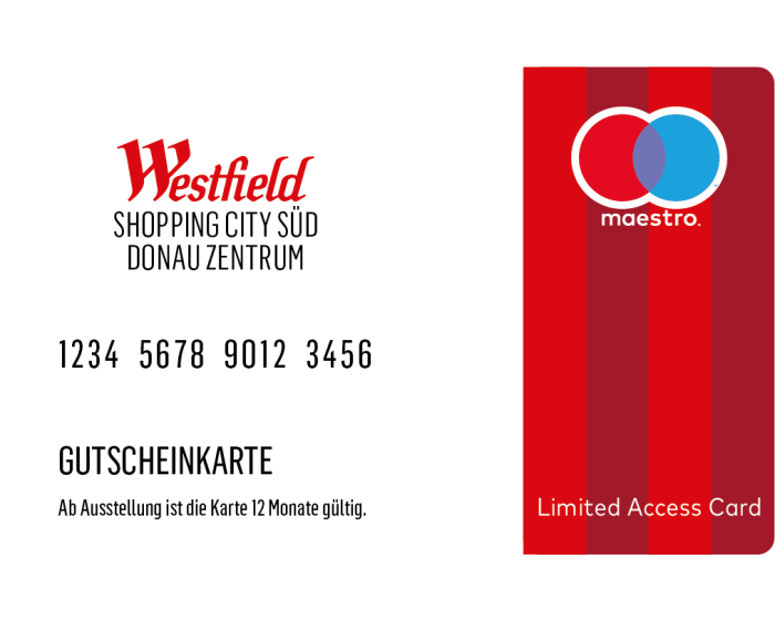 WESTFIELD GUTSCHEINKARTE